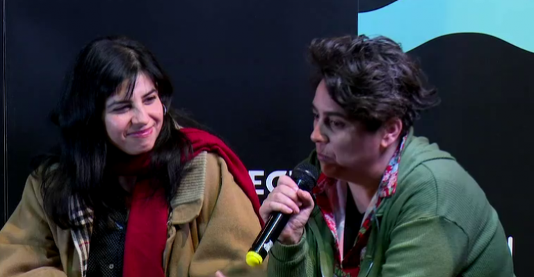 Claudia Huaquimilla y Pepa San Martin en #CaféConNata