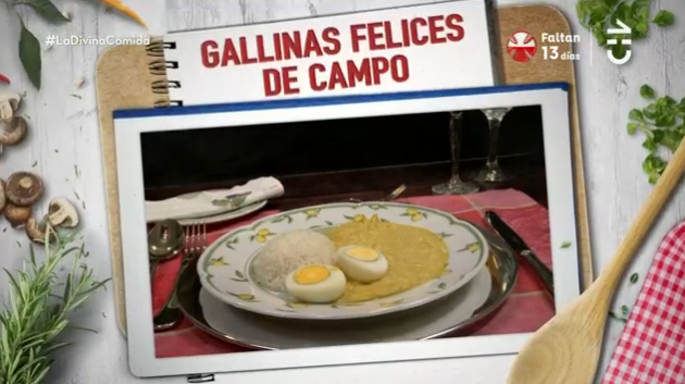 Gallinas felices del campo fue el plato principal de María Luisa