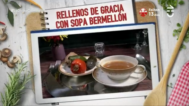 RELLENOS DE GRACIA CON SOPA BERMELLÓN fue el plato central de Jenny Cavallo