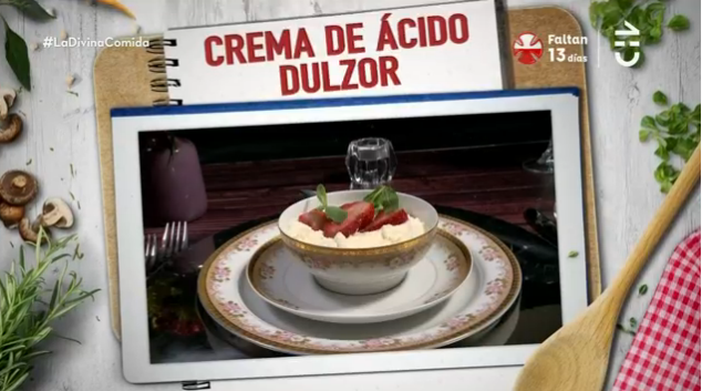 Crema de ácido dulzor fue el postre que preparó Jenny Cavallo