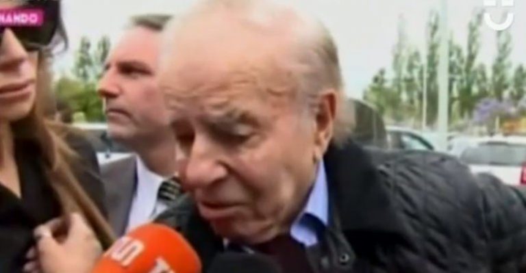 Carlos Menem llegó a Chile por enfermedad de su hijo