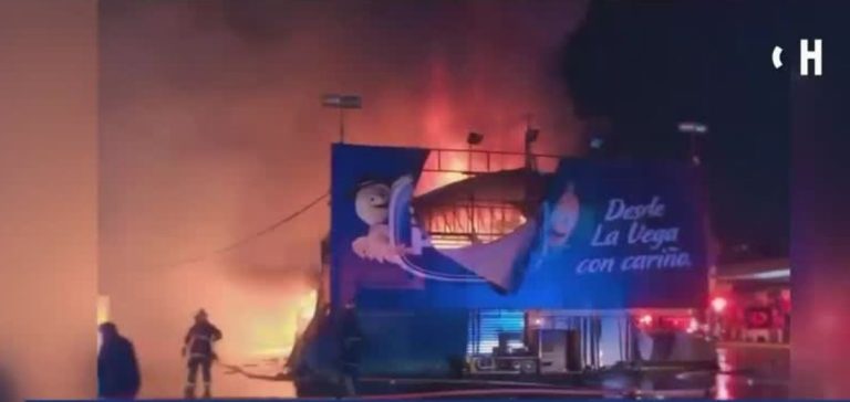 Incendio destruyó 11 locales comerciales en la Vega Central: Un cortocircuito sería la causa