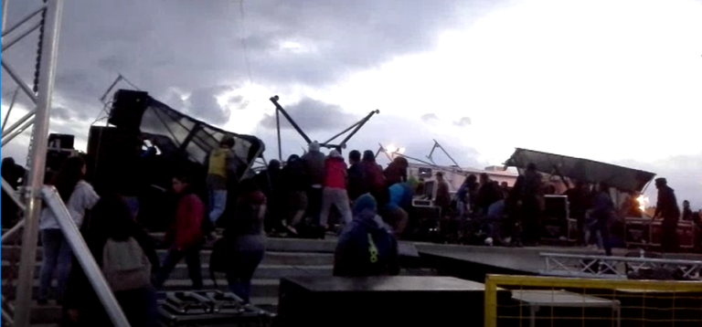 Ocho lesionados deja desplome de escenario en Fiesta del Solsticio en Punta Arenas