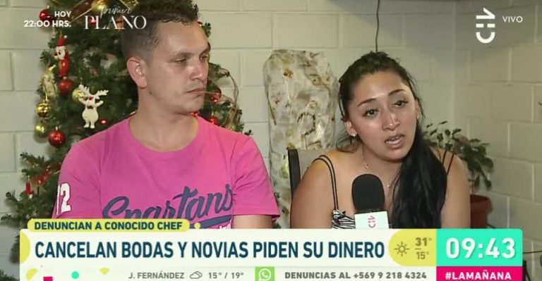 Novios denuncian que chef canceló y se quedó con dinero