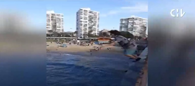 Zona prohibida: Joven se lanzó un piquero con mortal incluido desde el Muelle Vergara