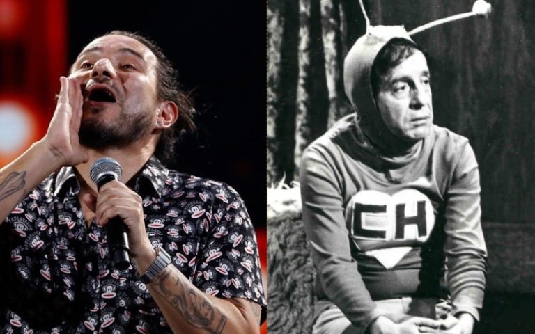 Fue real: Las fotos de Felipe Avello con el disfraz del Chapulín en blanco y negro