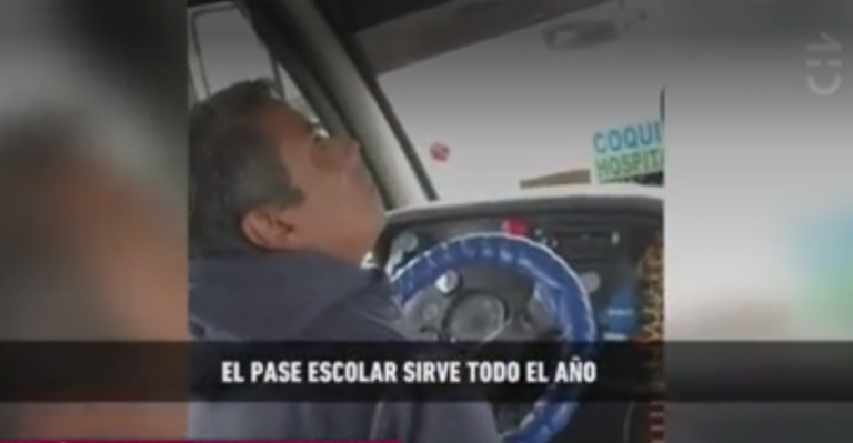 Chofer increpó a estudiante por usar pase escolar