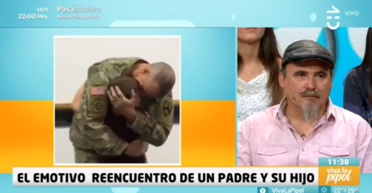 El emotivo reencuentro entre un padre que volvió de la guerra y su hijo