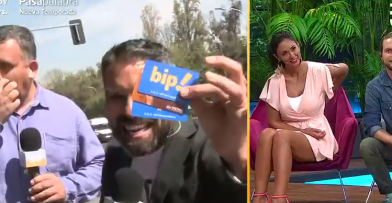 Willy Sabor y Nico Gutiérrez salieron a regalar tarjetas Bip!