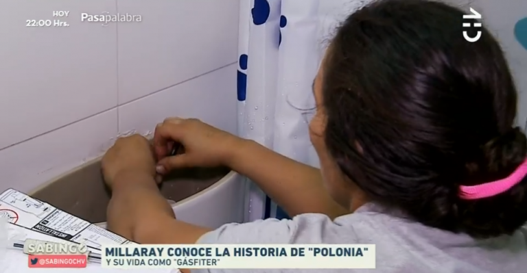 Millaray aceptó el desafió y se convirtió en gásfiter por un día