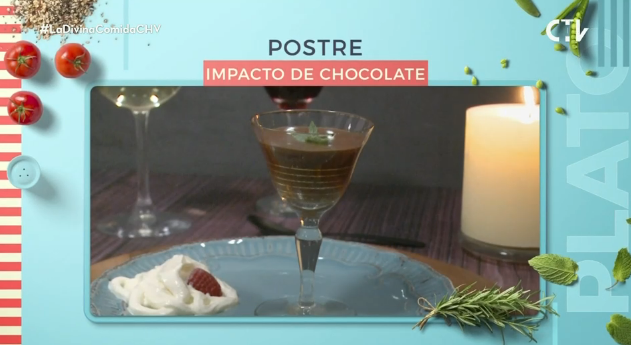 Monserrat Álvarez y su postre Impacto de chocolate