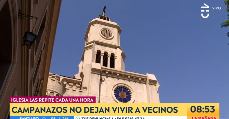 Vecinos de Ñuñoa denuncian que campanas de iglesia no los dejan vivir