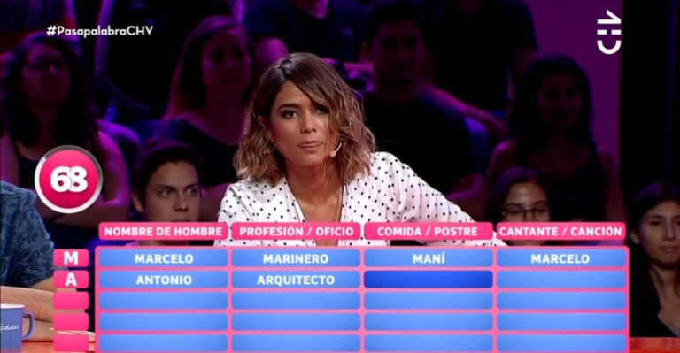 Mira esta divertida jugada de Camila Recabarren en Pasapalabra