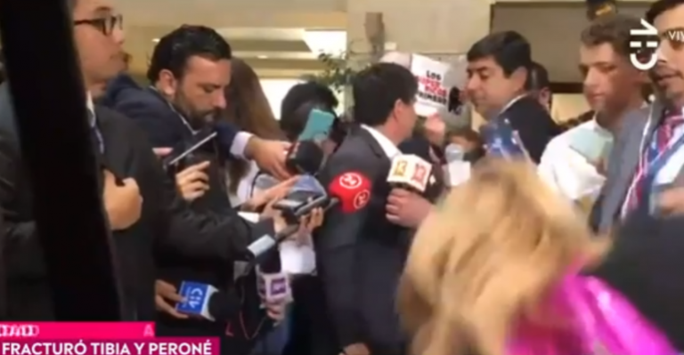 Pamela Jiles sufrió grave caída en pleno Congreso