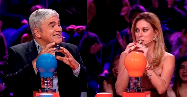 Nicolás Larraín y Flaviana Seeling hicieron reír con este curioso dúo musical