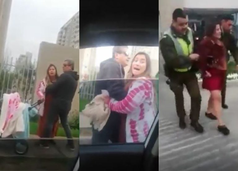 Uber, guagua, carabineros y un babydoll: Aparece trilogía de videos de salvaje pelea en Viña del Mar