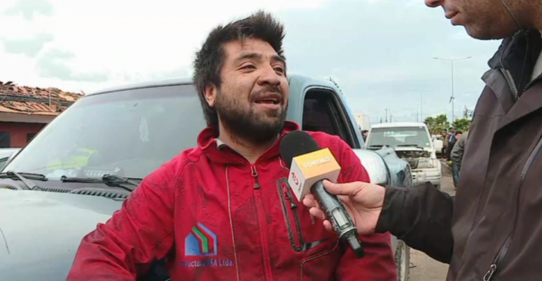 ¡Salvada milagrosa!: trabajador reveló cómo compañero lo salvó de ser arrastrado por el tornado