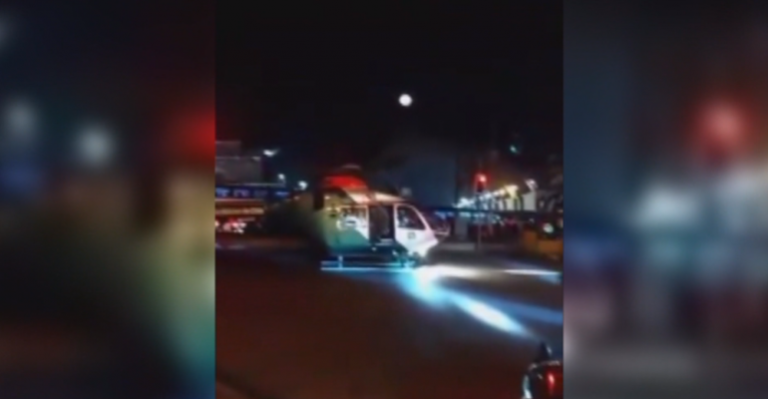 Inédito: Helicoptero de Carabineros aterrizó en plena Alemeda tras accidente