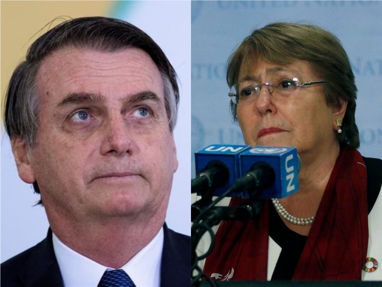 Bolsonaro acusó a Bachelet de defender los DD.HH. de 