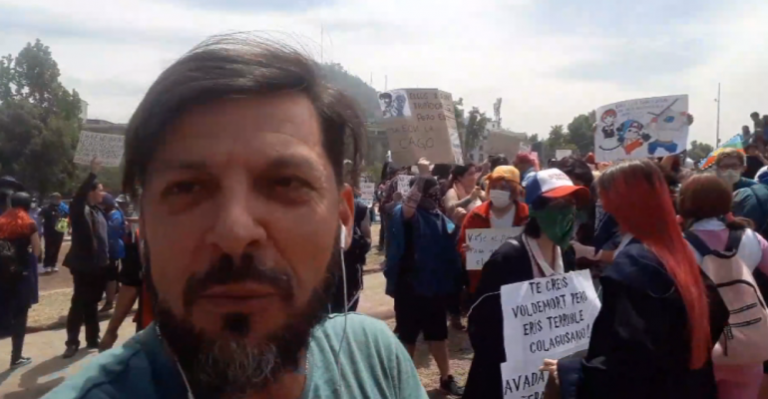 Rafael Cavada mostró desde Plaza Italia la previa de multitudinaria marcha convocada para este viernes en Santiago