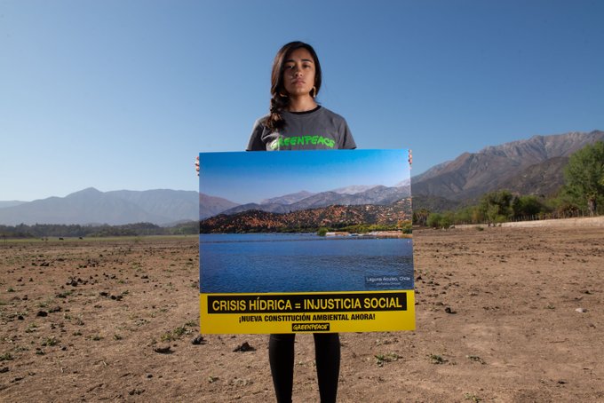 La campaña de Greenpeace que muestra el pasado y presente de la laguna Aculeo