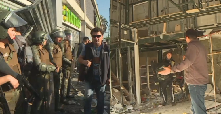 La Cisterna: Saqueos e incidentes durante transmisión en vivo de Contigo en la Mañana