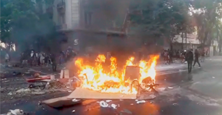 Así amaneció Providencia tras segundo día de disturbios