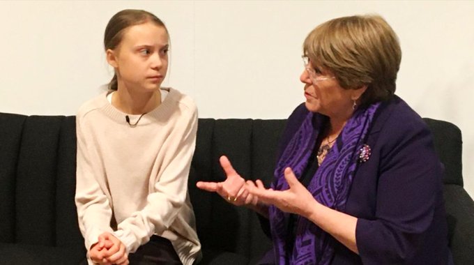 Bachelet se reunió con Greta Thunberg en la COP25: 