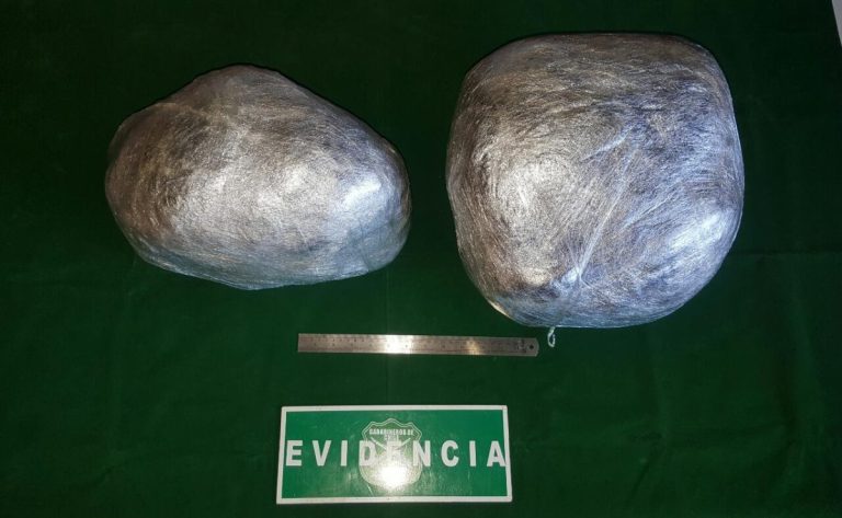 Sujetos fueron detenidos por portar más de 6 kilos de marihuana en la Región del Biobío
