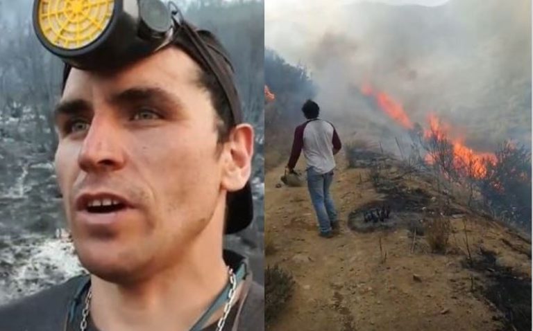 “Las imágenes son desoladoras”: Pangal fue a combatir el incendio que lleva 5 días ardiendo en el Cajón del Maipo