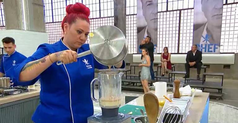 Michelle Lacoste sufrió un percance con la licuadora a minutos de terminar la competencia