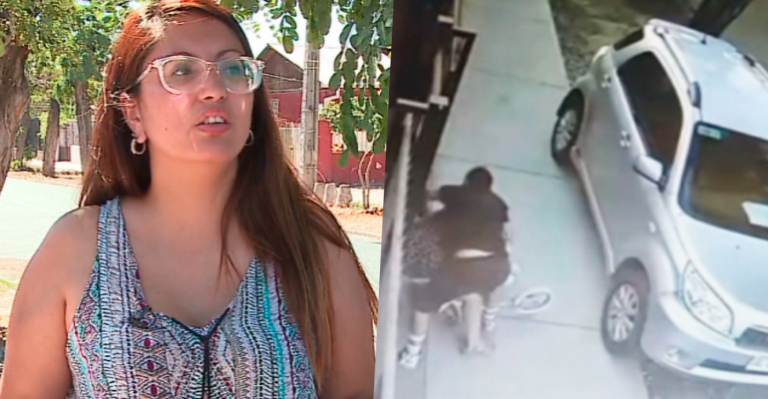 Video: Mujer sufrió violento asalto mientras paseaba con sus dos pequeñas hijas