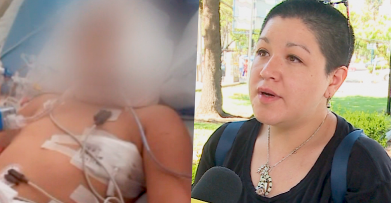 Su hija quedó en coma: Mujer exige respuesta de autopista tras chocar con escombro