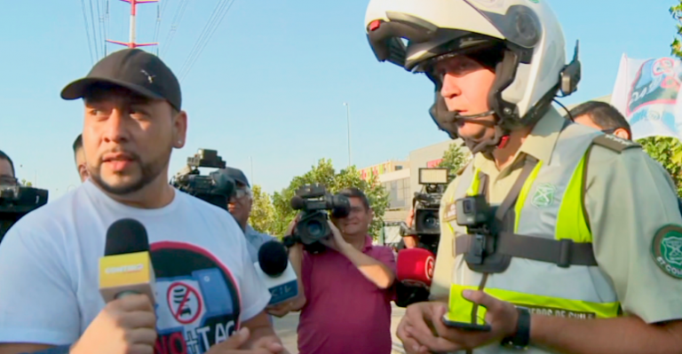 Vocero del movimiento “No + TAG” aseguró que fueron amenazados por Carabineros