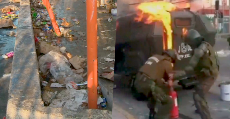 40 comisarías atacadas, saqueos y un atropello marcaron violenta noche de incidentes en Santiago