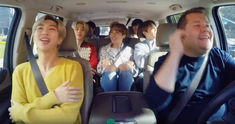 BTS debuta en el carpool karaoke de James Corden cantando el opening de 
