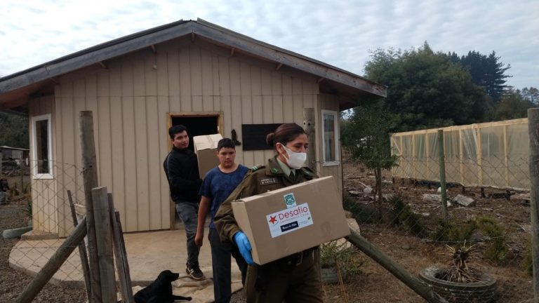 Carabineros y Desafío Levantemos Chile entregaron mil cajas de alimentación a familias en La Araucanía