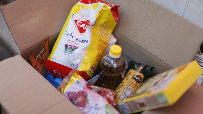 ¿Qué tienen las cajas en su interior? Comenzó entrega de canastas de alimentos en Santiago, Estación Central y Quinta Normal