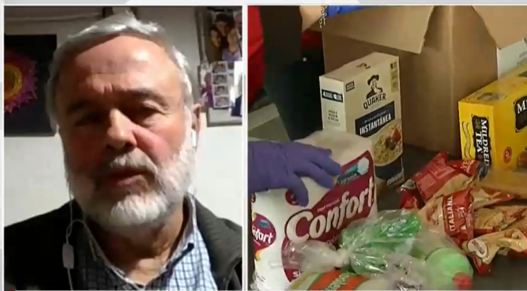 Benito Baranda por entrega de cajas de alimentos: 