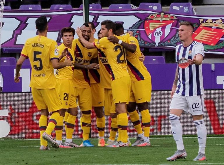 Arturo Vidal salva al Barcelona: Anotó el único gol del partido ante el Valladolid