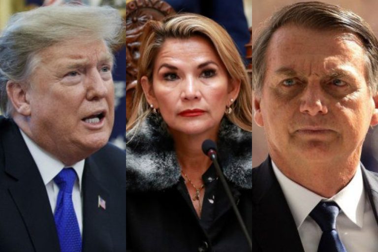 Trump y Bolsonaro entregaron mensajes de ánimo a presidenta interina de Bolivia contagiada con COVID-19