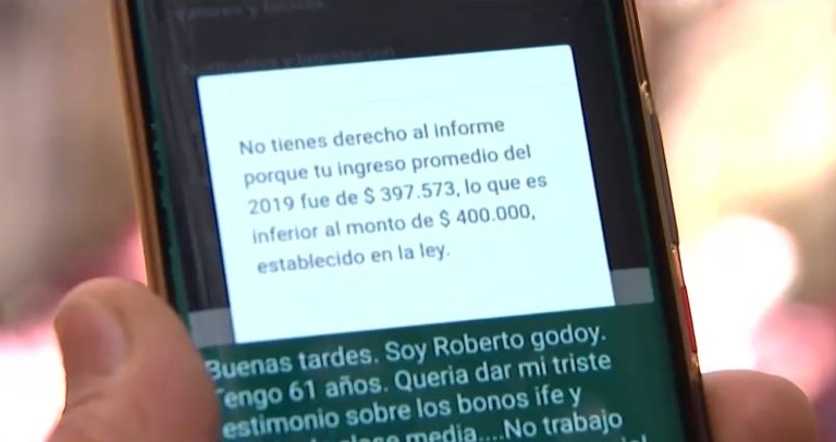 Por $2.500 no alcanza a recibirlo: Continúan los reclamos por acceso al bono de $500 mil