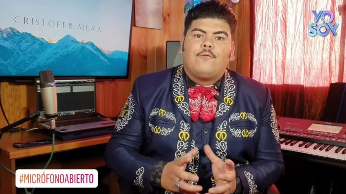 Cristofer Mera, imitador de Vicente Fernández en la primera temporada de Yo Soy: 
