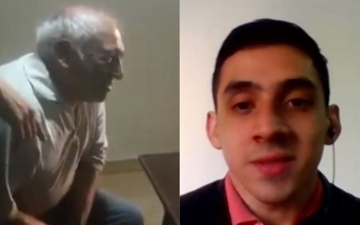 Agustín, el nieto que sorprendió a su abuelo por Zoom al recibirse de abogado: 