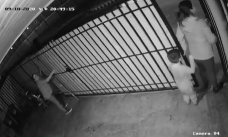 Pudo ser una tragedia: Familia se salvó por segundos luego que chocaran el portón de su casa