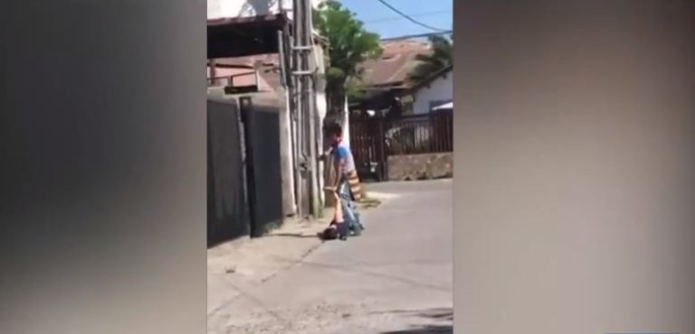 Vecinos captan cómo delincuente usó a mujer como rehén para liberar a compañero