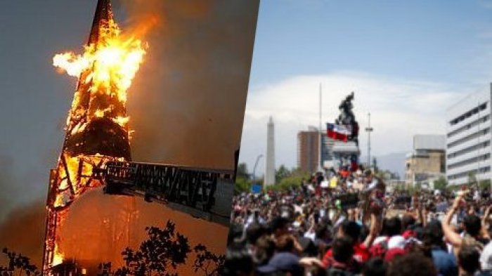 Las dos caras del 18 de octubre: Masiva convocatoria pacífica versus incendios y saqueos