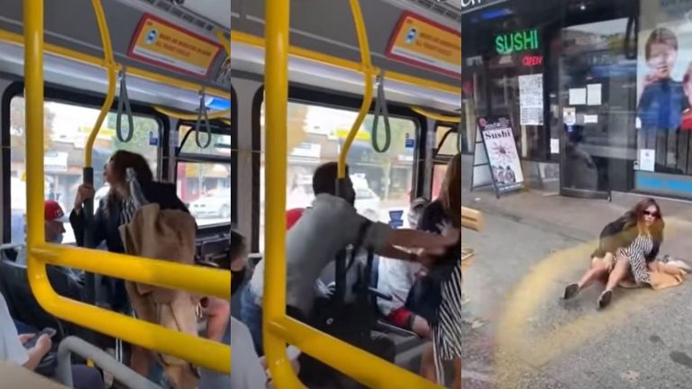Joven increpó a mujer que no portaba mascarilla, ella le escupió y él la empujó abajo del bus