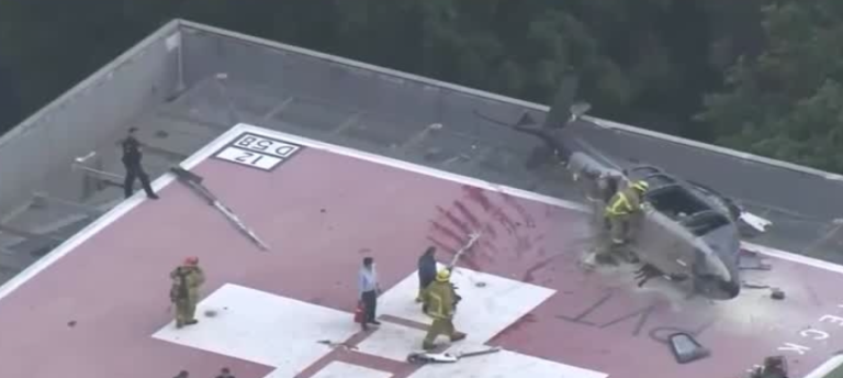 Helicóptero que llevaba corazón para trasplante se estrelló en la azotea de un hospital