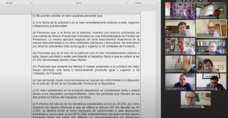 Comisión del Senado despacha segundo retiro del 10% y modifica plazos de pago a 15 días hábiles